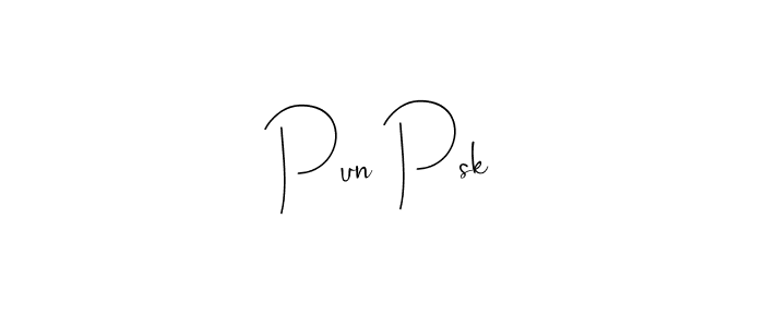 Pun Psk stylish signature style. Best Handwritten Sign (Andilay-7BmLP) for my name. Handwritten Signature Collection Ideas for my name Pun Psk. Pun Psk signature style 4 images and pictures png