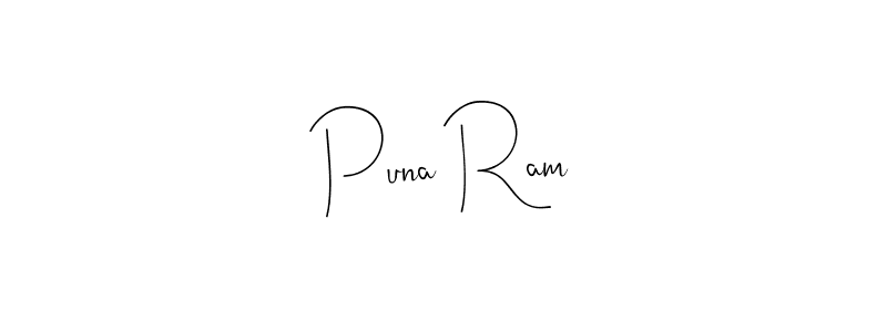 Create a beautiful signature design for name Puna Ram. With this signature (Andilay-7BmLP) fonts, you can make a handwritten signature for free. Puna Ram signature style 4 images and pictures png