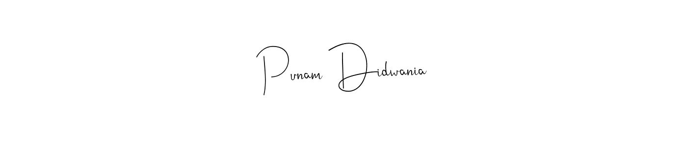 Punam Didwania stylish signature style. Best Handwritten Sign (Andilay-7BmLP) for my name. Handwritten Signature Collection Ideas for my name Punam Didwania. Punam Didwania signature style 4 images and pictures png