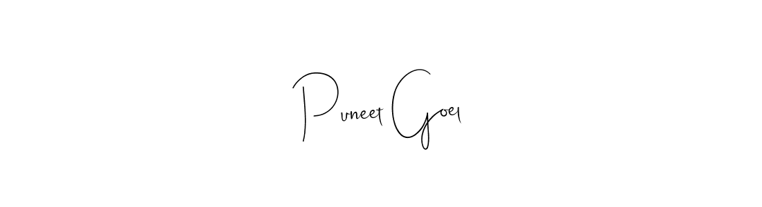 Design your own signature with our free online signature maker. With this signature software, you can create a handwritten (Andilay-7BmLP) signature for name Puneet Goel. Puneet Goel signature style 4 images and pictures png