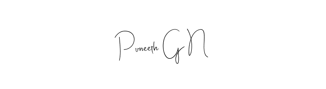 if you are searching for the best signature style for your name Puneeth G N. so please give up your signature search. here we have designed multiple signature styles  using Andilay-7BmLP. Puneeth G N signature style 4 images and pictures png