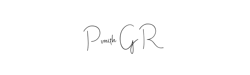 Make a beautiful signature design for name Punith G R. Use this online signature maker to create a handwritten signature for free. Punith G R signature style 4 images and pictures png
