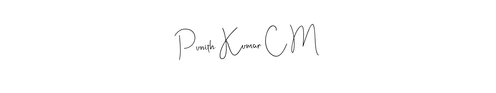 How to make Punith Kumar C M signature? Andilay-7BmLP is a professional autograph style. Create handwritten signature for Punith Kumar C M name. Punith Kumar C M signature style 4 images and pictures png