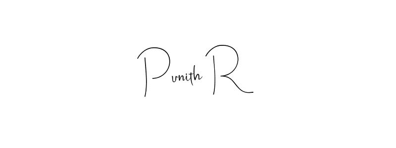 Punith R stylish signature style. Best Handwritten Sign (Andilay-7BmLP) for my name. Handwritten Signature Collection Ideas for my name Punith R. Punith R signature style 4 images and pictures png