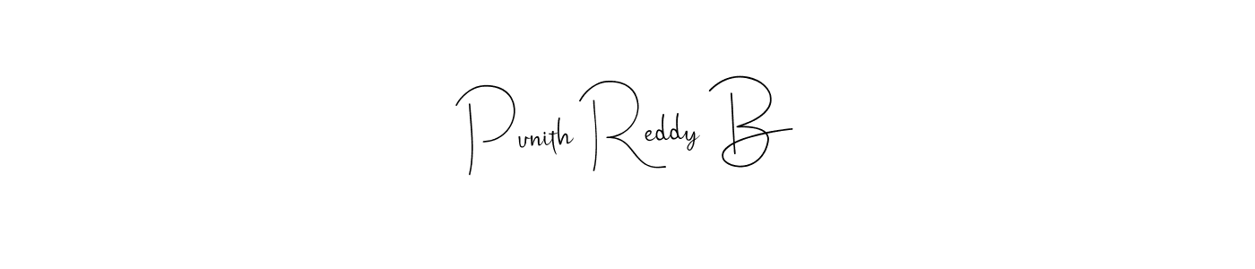 You should practise on your own different ways (Andilay-7BmLP) to write your name (Punith Reddy B) in signature. don't let someone else do it for you. Punith Reddy B signature style 4 images and pictures png