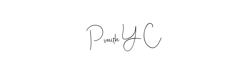 Make a beautiful signature design for name Punith Y C. Use this online signature maker to create a handwritten signature for free. Punith Y C signature style 4 images and pictures png