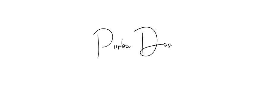 How to make Purba Das signature? Andilay-7BmLP is a professional autograph style. Create handwritten signature for Purba Das name. Purba Das signature style 4 images and pictures png