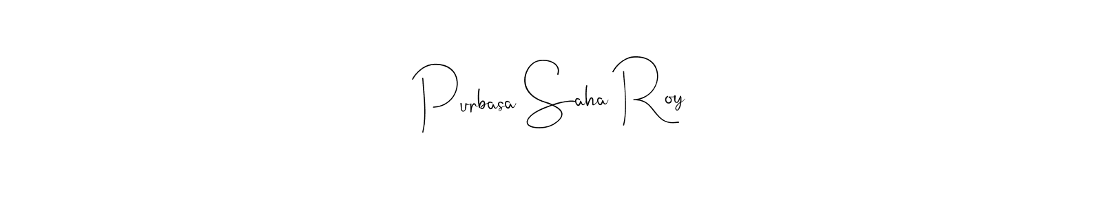 This is the best signature style for the Purbasa Saha Roy name. Also you like these signature font (Andilay-7BmLP). Mix name signature. Purbasa Saha Roy signature style 4 images and pictures png