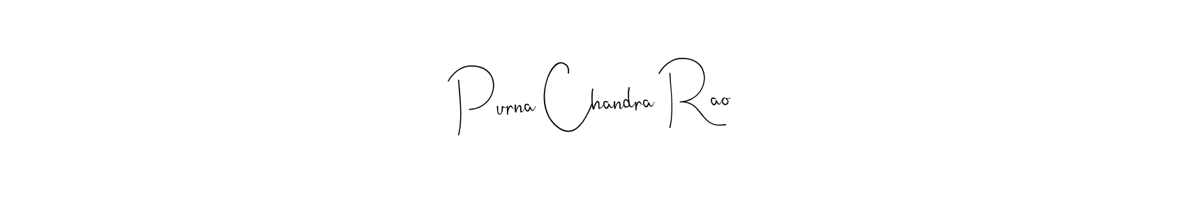 Make a beautiful signature design for name Purna Chandra Rao. Use this online signature maker to create a handwritten signature for free. Purna Chandra Rao signature style 4 images and pictures png