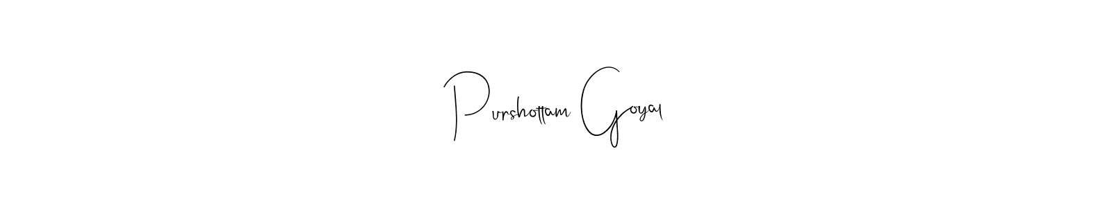 Andilay-7BmLP is a professional signature style that is perfect for those who want to add a touch of class to their signature. It is also a great choice for those who want to make their signature more unique. Get Purshottam Goyal name to fancy signature for free. Purshottam Goyal signature style 4 images and pictures png
