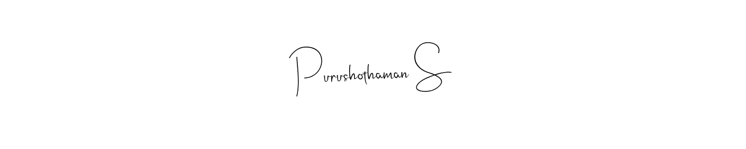 How to make Purushothaman S signature? Andilay-7BmLP is a professional autograph style. Create handwritten signature for Purushothaman S name. Purushothaman S signature style 4 images and pictures png