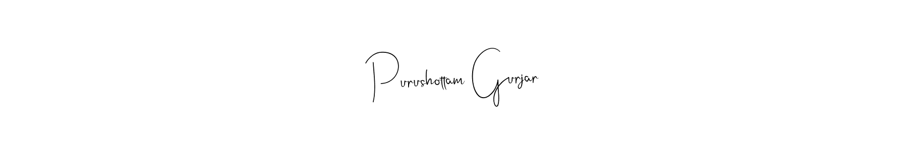 You should practise on your own different ways (Andilay-7BmLP) to write your name (Purushottam Gurjar) in signature. don't let someone else do it for you. Purushottam Gurjar signature style 4 images and pictures png