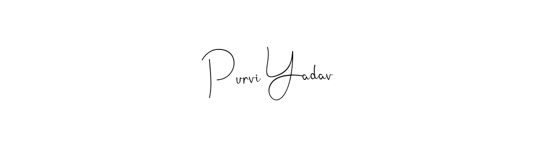 Purvi Yadav stylish signature style. Best Handwritten Sign (Andilay-7BmLP) for my name. Handwritten Signature Collection Ideas for my name Purvi Yadav. Purvi Yadav signature style 4 images and pictures png