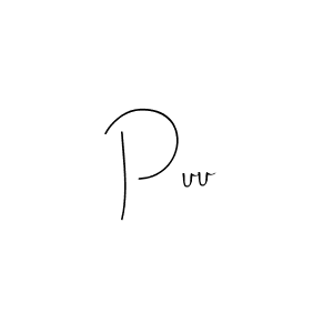 Make a beautiful signature design for name Puu. With this signature (Andilay-7BmLP) style, you can create a handwritten signature for free. Puu signature style 4 images and pictures png
