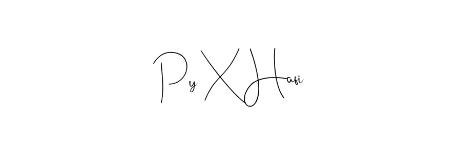 Also You can easily find your signature by using the search form. We will create Py X Hafi name handwritten signature images for you free of cost using Andilay-7BmLP sign style. Py X Hafi signature style 4 images and pictures png