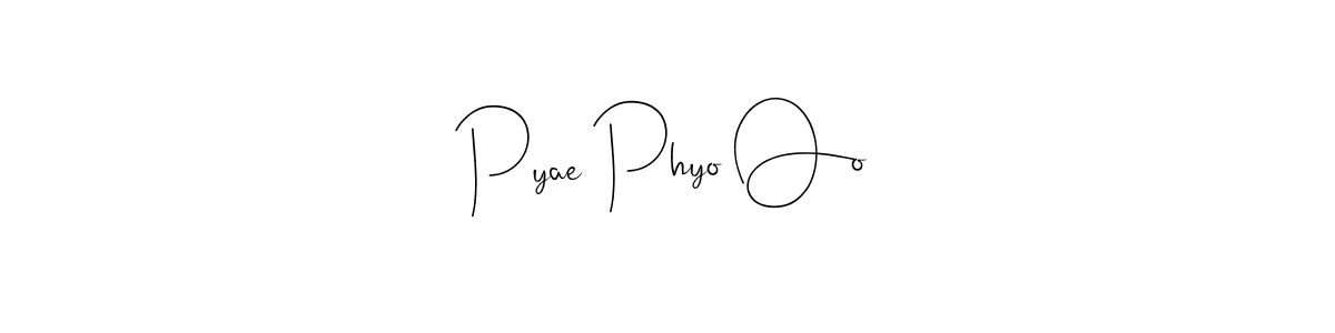 Create a beautiful signature design for name Pyae Phyo Oo. With this signature (Andilay-7BmLP) fonts, you can make a handwritten signature for free. Pyae Phyo Oo signature style 4 images and pictures png