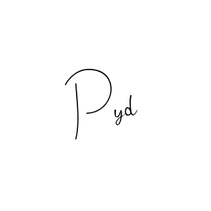 Make a beautiful signature design for name Pyd. With this signature (Andilay-7BmLP) style, you can create a handwritten signature for free. Pyd signature style 4 images and pictures png