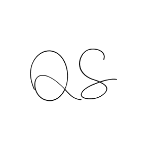 How to make Q S name signature. Use Andilay-7BmLP style for creating short signs online. This is the latest handwritten sign. Q S signature style 4 images and pictures png