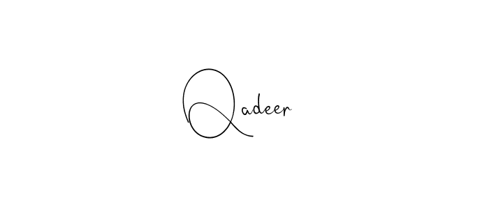 if you are searching for the best signature style for your name Qadeer . so please give up your signature search. here we have designed multiple signature styles  using Andilay-7BmLP. Qadeer  signature style 4 images and pictures png