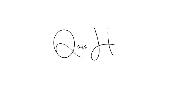 Use a signature maker to create a handwritten signature online. With this signature software, you can design (Andilay-7BmLP) your own signature for name Qais H. Qais H signature style 4 images and pictures png