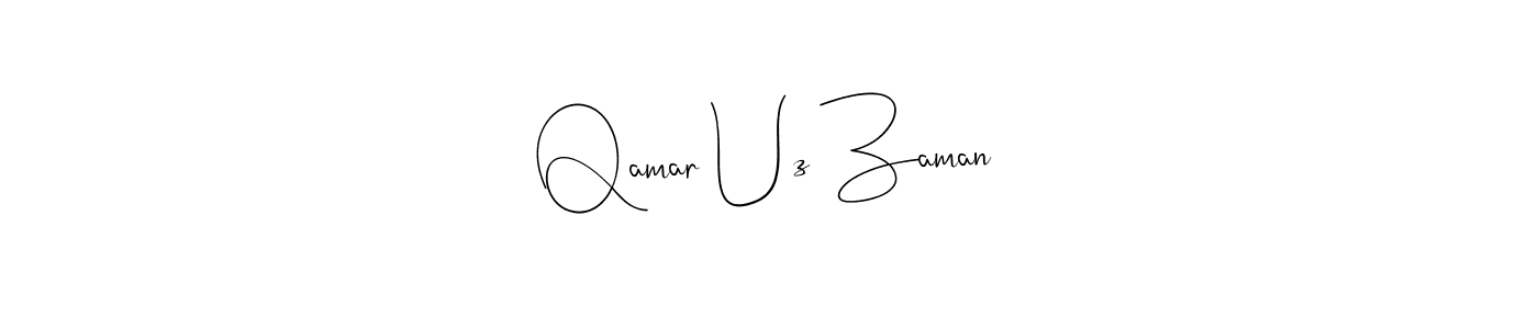 You should practise on your own different ways (Andilay-7BmLP) to write your name (Qamar Uz Zaman) in signature. don't let someone else do it for you. Qamar Uz Zaman signature style 4 images and pictures png