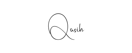 Designed for modern professionals: Qasih name signature crafted with Andilay-7BmLP script. Ready for digital PDF workflows. Qasih signature style 4 images and pictures png