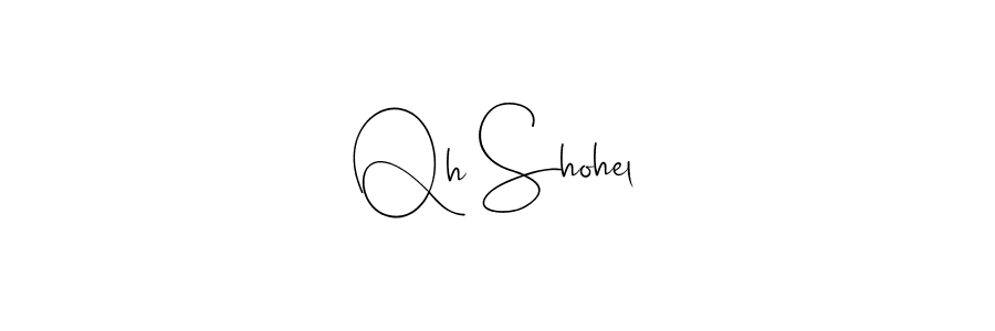 You should practise on your own different ways (Andilay-7BmLP) to write your name (Qh Shohel) in signature. don't let someone else do it for you. Qh Shohel signature style 4 images and pictures png