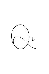 How to make Qi name signature. Use Andilay-7BmLP style for creating short signs online. This is the latest handwritten sign. Qi signature style 4 images and pictures png