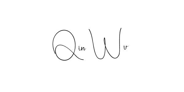 How to make Qin Wu name signature. Use Andilay-7BmLP style for creating short signs online. This is the latest handwritten sign. Qin Wu signature style 4 images and pictures png