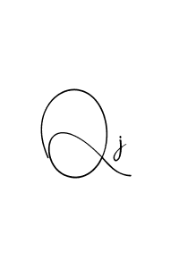 Design your own signature with our free online signature maker. With this signature software, you can create a handwritten (Andilay-7BmLP) signature for name Qj. Qj signature style 4 images and pictures png