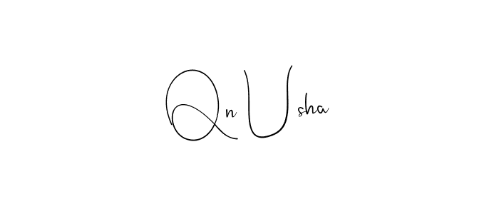 Use a signature maker to create a handwritten signature online. With this signature software, you can design (Andilay-7BmLP) your own signature for name Qn Usha. Qn Usha signature style 4 images and pictures png