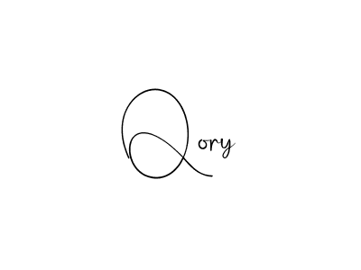 How to make Qory signature? Andilay-7BmLP is a professional autograph style. Create handwritten signature for Qory name. Qory signature style 4 images and pictures png