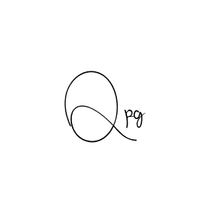 Make a beautiful signature design for name Qpg. With this signature (Andilay-7BmLP) style, you can create a handwritten signature for free. Qpg signature style 4 images and pictures png