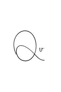 Design your own signature with our free online signature maker. With this signature software, you can create a handwritten (Andilay-7BmLP) signature for name Qu. Qu signature style 4 images and pictures png