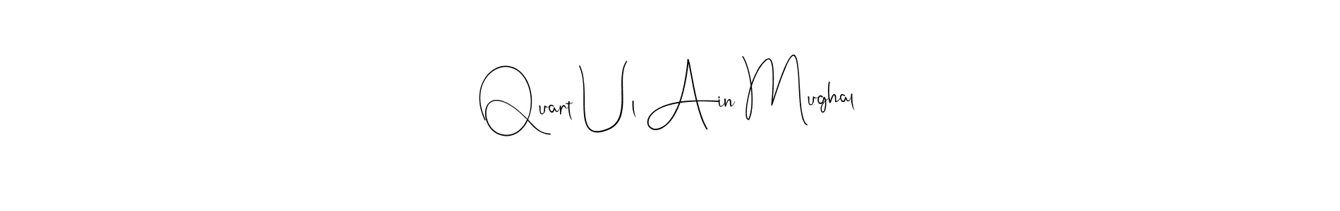 Design your own signature with our free online signature maker. With this signature software, you can create a handwritten (Andilay-7BmLP) signature for name Quart Ul Ain Mughal. Quart Ul Ain Mughal signature style 4 images and pictures png