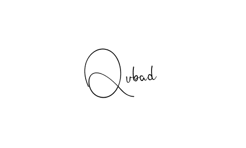 Make a beautiful signature design for name Qubad. With this signature (Andilay-7BmLP) style, you can create a handwritten signature for free. Qubad signature style 4 images and pictures png