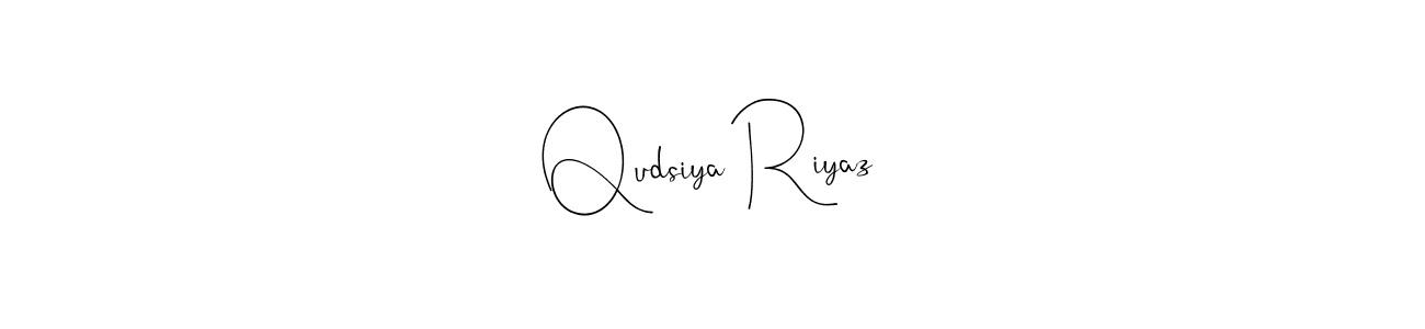How to make Qudsiya Riyaz signature? Andilay-7BmLP is a professional autograph style. Create handwritten signature for Qudsiya Riyaz name. Qudsiya Riyaz signature style 4 images and pictures png