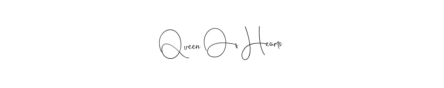 This is the best signature style for the Queen Of Hearts name. Also you like these signature font (Andilay-7BmLP). Mix name signature. Queen Of Hearts signature style 4 images and pictures png