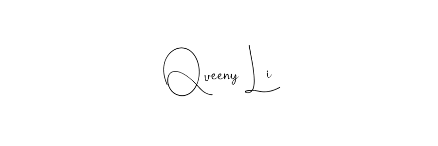 if you are searching for the best signature style for your name Queeny Li. so please give up your signature search. here we have designed multiple signature styles  using Andilay-7BmLP. Queeny Li signature style 4 images and pictures png