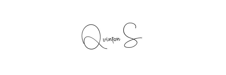 Design your own signature with our free online signature maker. With this signature software, you can create a handwritten (Andilay-7BmLP) signature for name Quinton S. Quinton S signature style 4 images and pictures png