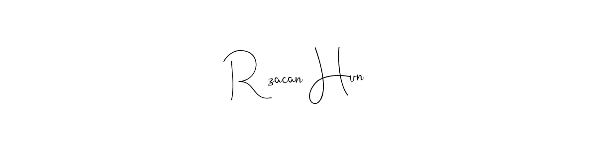 Design your own signature with our free online signature maker. With this signature software, you can create a handwritten (Andilay-7BmLP) signature for name Rızacan Hun. Rızacan Hun signature style 4 images and pictures png