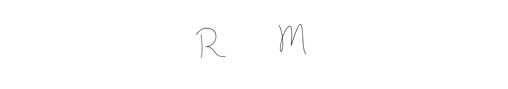 Make a beautiful signature design for name R               M. With this signature (Andilay-7BmLP) style, you can create a handwritten signature for free. R               M signature style 4 images and pictures png