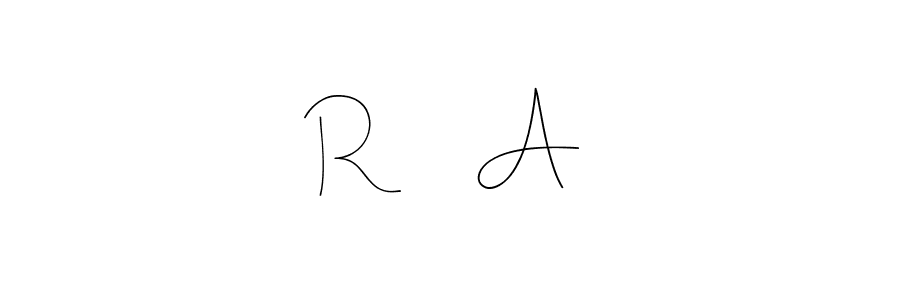 Make a beautiful signature design for name R       A. With this signature (Andilay-7BmLP) style, you can create a handwritten signature for free. R       A signature style 4 images and pictures png