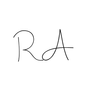 This is the best signature style for the R A name. Also you like these signature font (Andilay-7BmLP). Mix name signature. R A signature style 4 images and pictures png