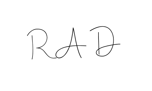 You should practise on your own different ways (Andilay-7BmLP) to write your name (R A D) in signature. don't let someone else do it for you. R A D signature style 4 images and pictures png