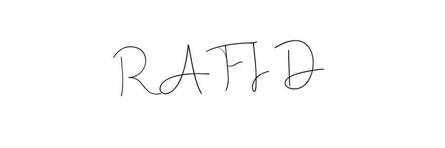 How to make R A F I D name signature. Use Andilay-7BmLP style for creating short signs online. This is the latest handwritten sign. R A F I D signature style 4 images and pictures png