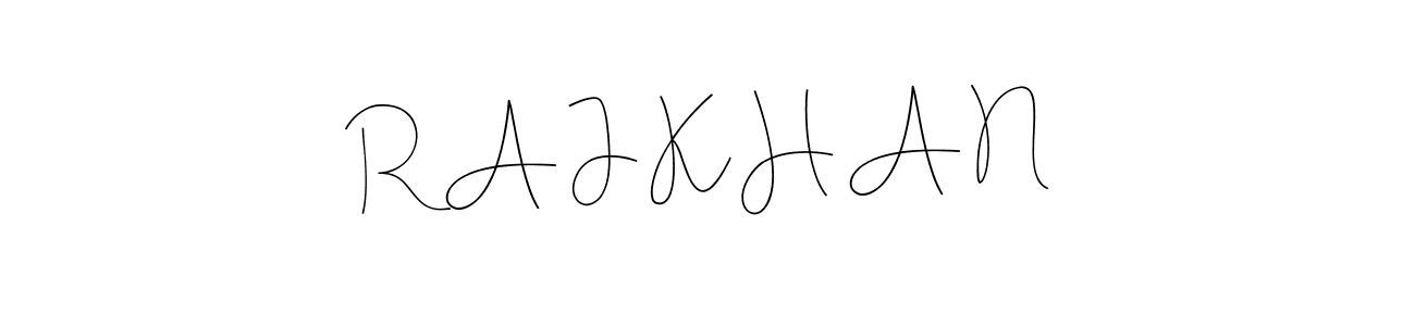 The best way (Andilay-7BmLP) to make a short signature is to pick only two or three words in your name. The name R A J K H A N include a total of six letters. For converting this name. R A J K H A N signature style 4 images and pictures png