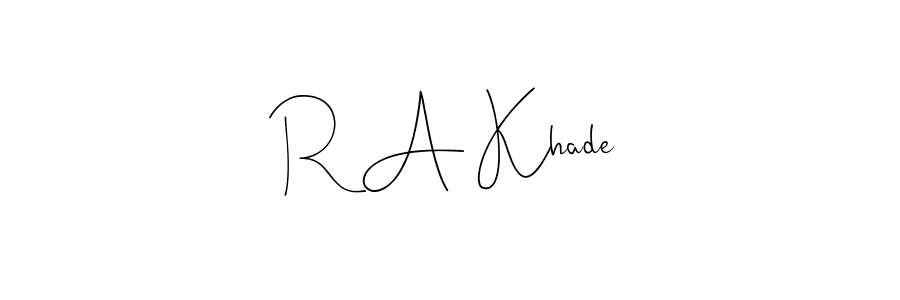 It looks lik you need a new signature style for name R A Khade. Design unique handwritten (Andilay-7BmLP) signature with our free signature maker in just a few clicks. R A Khade signature style 4 images and pictures png