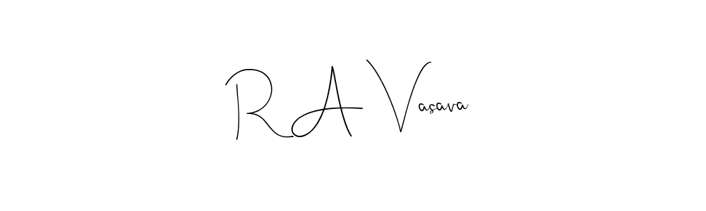Make a beautiful signature design for name R A Vasava. With this signature (Andilay-7BmLP) style, you can create a handwritten signature for free. R A Vasava signature style 4 images and pictures png