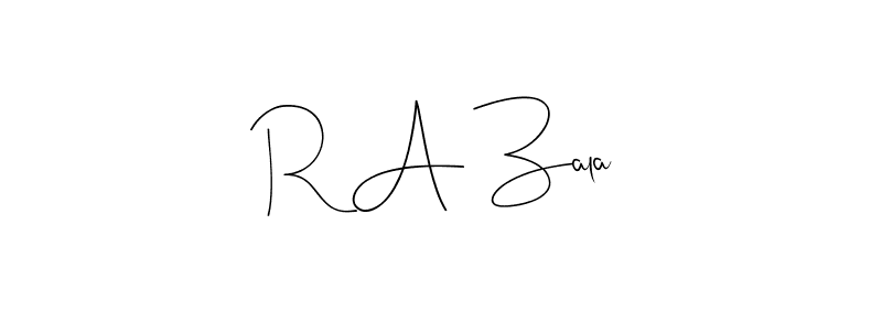 Create a beautiful signature design for name R A Zala. With this signature (Andilay-7BmLP) fonts, you can make a handwritten signature for free. R A Zala signature style 4 images and pictures png